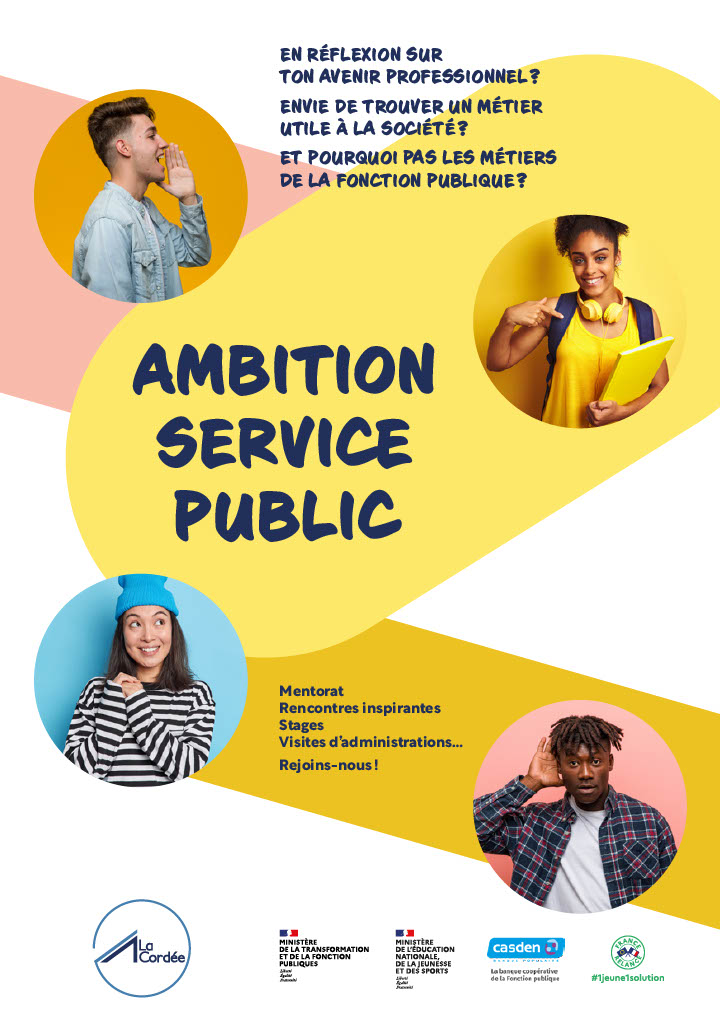 Image tirée du flyer Ambition Service Public de l'association La Cordée